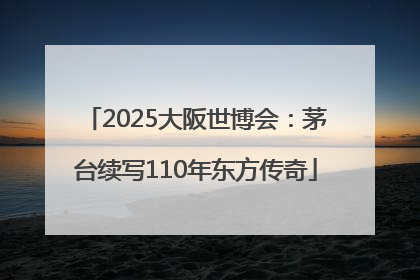 2025大阪世博会：茅台续写110年东方传奇
