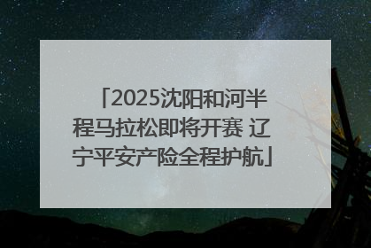 2025沈阳和河半程马拉松即将开赛 辽宁平安产险全程护航