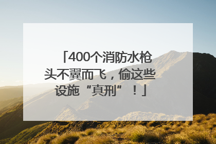 400个消防水枪头不翼而飞，偷这些设施“真刑”！