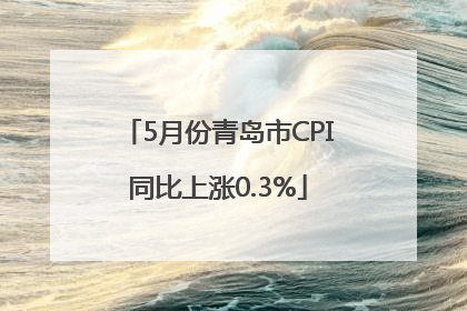 5月份青岛市CPI同比上涨0.3%